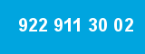 922 911 30 02 922 911 30 02